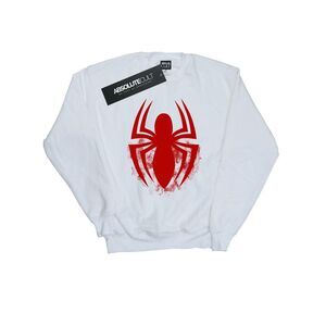 Spider-Man Mens Emblem Logo Sweatshirt / White